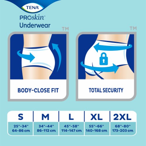 TENA ProSkin Plus Disposable Underwear Pull On with Tear Away Seams Large, 72633, 18 Ct Perspective: left