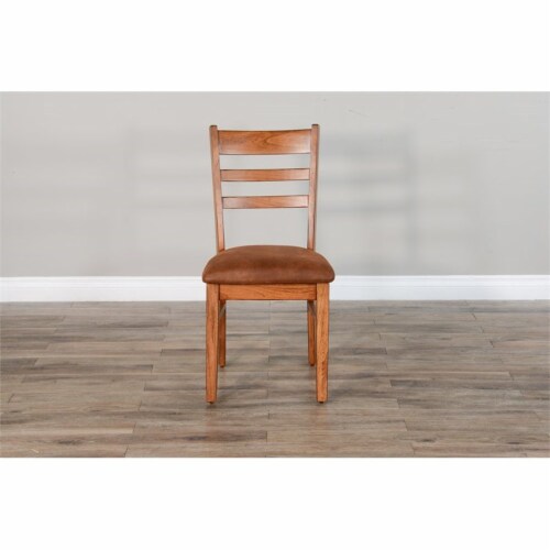 Sunny Designs Sedona 37  Ladderback Chair with Cushion Seat in Rustic Oak Perspective: left
