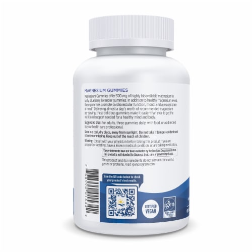 Nordic Naturals® Blueberry Lavender Flavor Magnesium Gummies 300mg Perspective: left