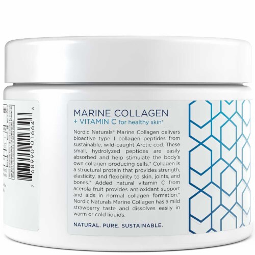 Nordic Naturals Strawberry Marine Collagen Perspective: left