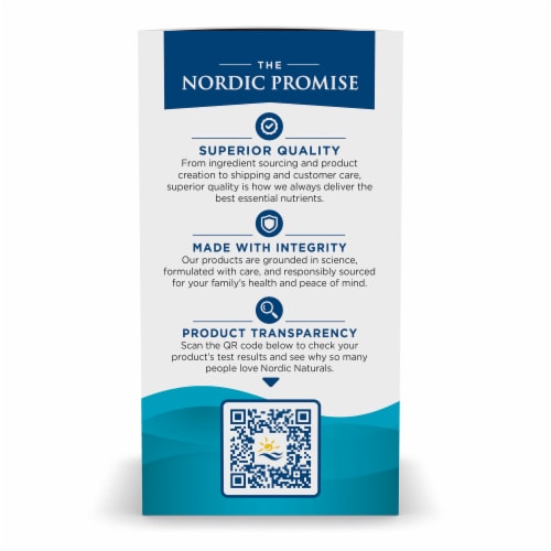 Nordic Naturals® Ultimate Omega® Lemon Flavored Soft Gels Perspective: left