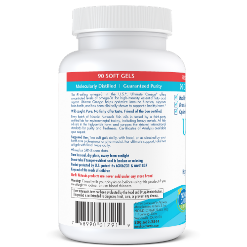 Nordic Naturals Ultimate Omega Soft Gels 1280mg Perspective: left