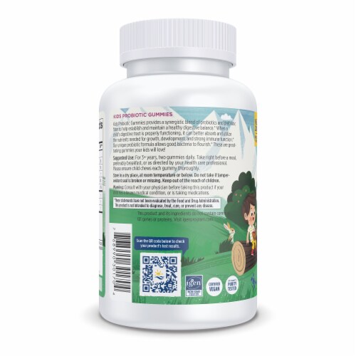 Nordic Naturals Kids Merry Berry Punch Flavor Probiotic Gummies Perspective: left
