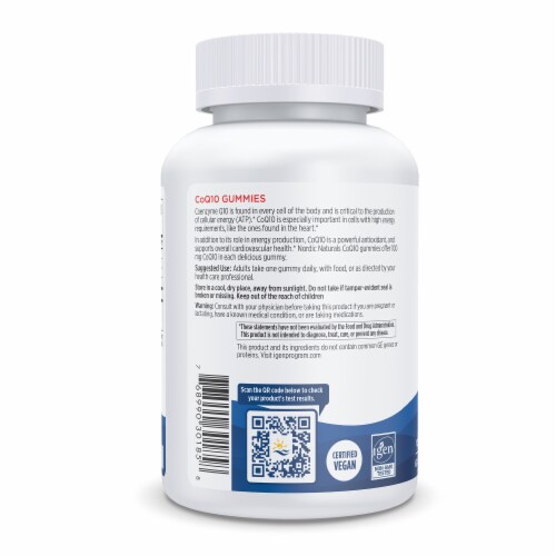 Nordic Naturals CoQ10 Gummies 100 mg Perspective: left