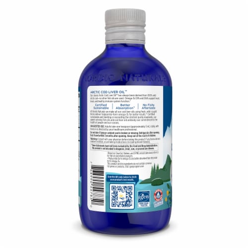 Nordic Naturals® Orange Flavored Arctic Cod Liver Oil™ 1060mg Perspective: left