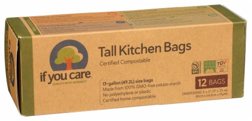 If You Care Compostable Tall Kitchen Bags Perspective: left