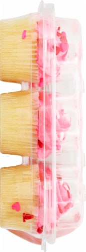 Two-Bite Valentines Vanilla Cupcakes Perspective: left