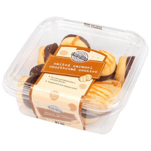Two-Bite® Salted Caramel Shortbread Cookies Perspective: left