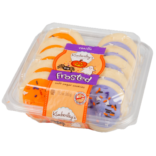 Kimberley's Bakeshoppe Vanilla Frosted Halloween Sugar Cookies Perspective: left