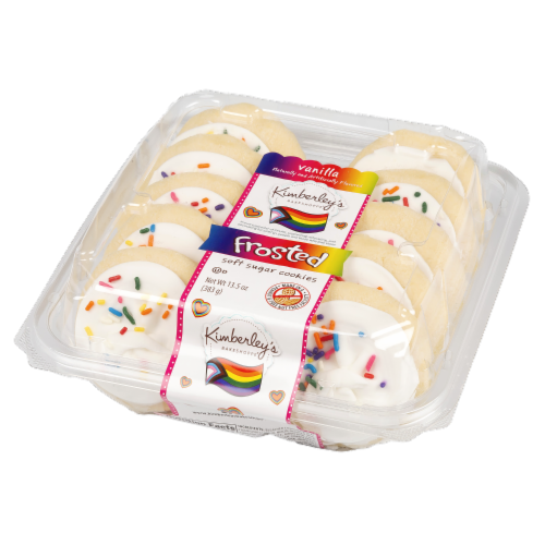 Kimberley's Bakeshoppe Vanilla Frosted Soft Sugar Cookies Perspective: left