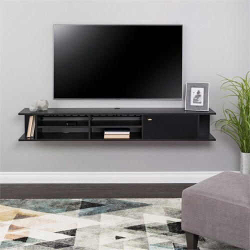 Prepac wide wall cheap mounted tv stand
