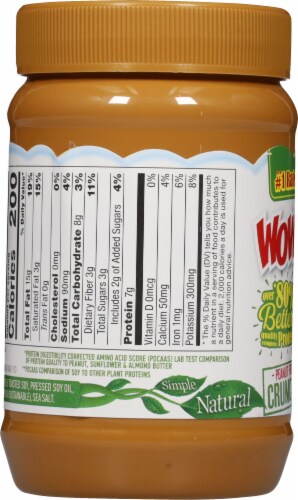 WOWBUTTER Crunchy Peanut Free Toasted Soy Butter Perspective: left