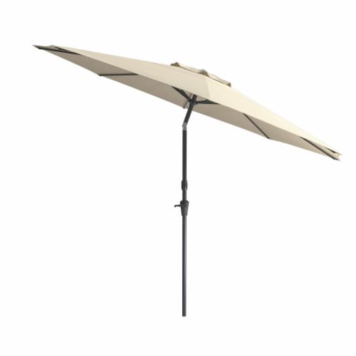 UV and Wind Resistant Tilting Patio Umbrella in Cobalt Blue - CorLiving Perspective: left