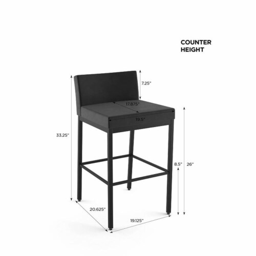 Amisco Fairfield Plus 26 Faux Leather Counter Stool in Cream Dark Brown 1 Kroger