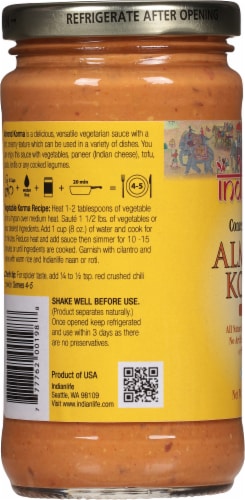 Indian Life® Vegetarian Medium Almond Korma Sauce Perspective: left