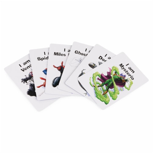 Spin Master Games Hedbanz Picture Guessing Card Game Spiderman Pack Perspective: left
