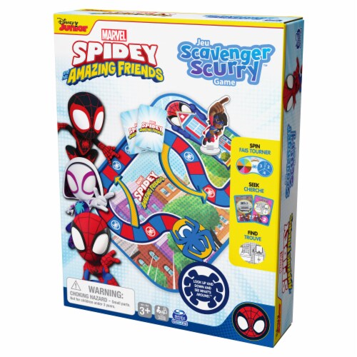 Crayola Marvel Spidey and his Amazing Friends Scavenger Scurry Board Game Perspective: left