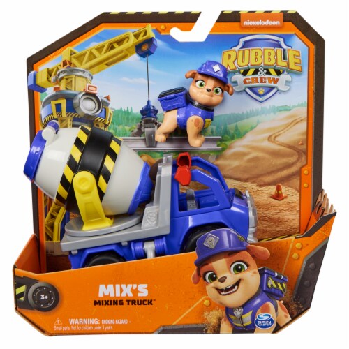 Spin Master Rubble & Crew™ Mix's Cement Mixer Toy Truck Perspective: left