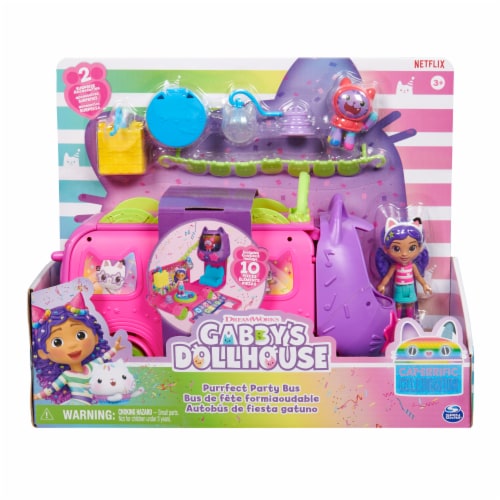 Gabby's Dollhouse Celebration Party Bus Playset Perspective: left
