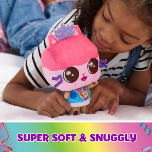 Gabby's Dollhouse Celebration Series Baby Box Cat Purr-ific Party Plush Perspective: left