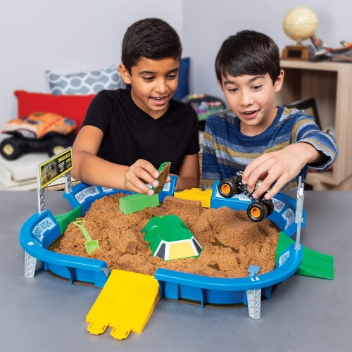 Monster Jam Kinetic Dirt Arena Playset Perspective: left