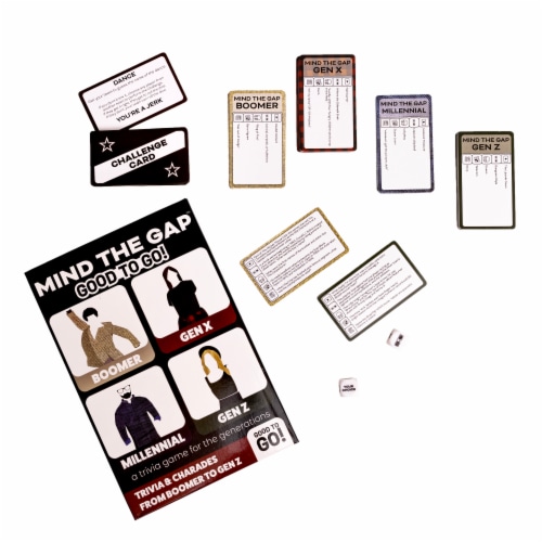 Mind the Gap™ Good To Go Trivia Card Game Perspective: left