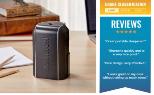 Bostitch® Professional Vertical Electric Pencil Sharpener Perspective: left