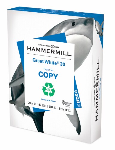 Hammermill Great White 30 Copy Paper - 500 pk - White Perspective: left