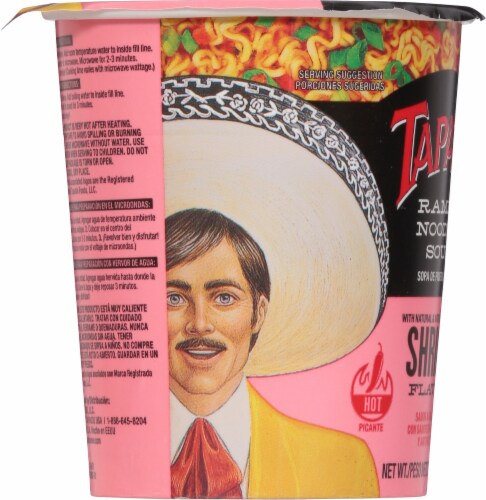 Tapatio Shimp Noodles Soup Cup Perspective: left