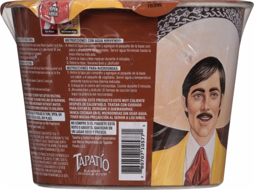 Tapatio® Carne Asada with Lime Flavored Instant Ramen Noodle Soup Mix Perspective: left