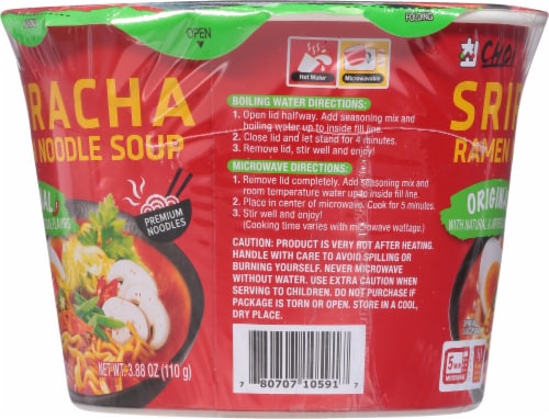 Choi™ Original Sriracha Ramen Noodle Soup Perspective: left
