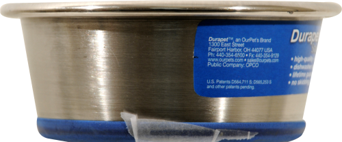 Durapet Stainless Steel Pet Bowl Perspective: left