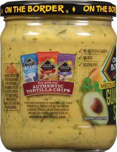 On the Border® Medium Guacamole Salsa Perspective: left