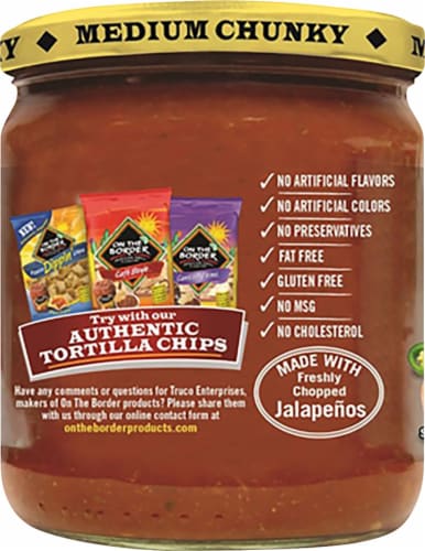 On The Border® Medium Chunky Style Salsa Perspective: left