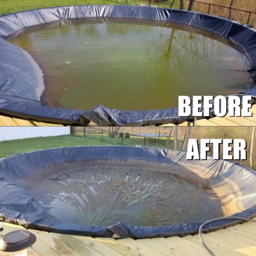 EDOU BLACK DIRECT Pool Cover Pump | HEAVY DUTY | 850 GPH | 75 W | 16' Hose & Adapters Perspective: left