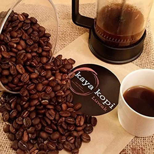 Premium Kaya Kopi Luwak Indonesia Wild Palm Civets Arabica Coffee Beans 16oz Light Roast Perspective: left