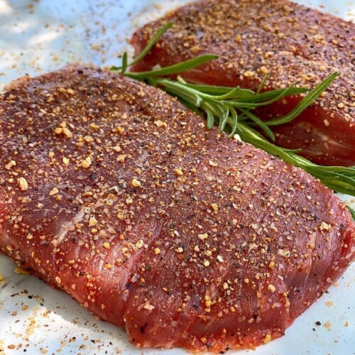 Greensbury Organic Grass-Fed Flank Steak (10 Steaks, 8oz each) Perspective: left