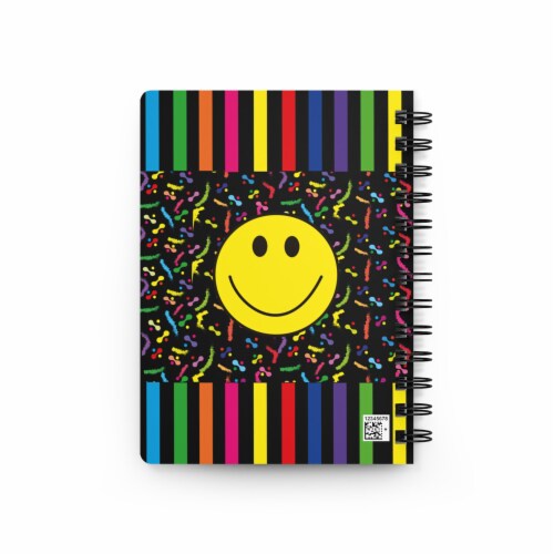 Lined Notebook Spiral Colorful Cute Smile College Ruled Notebook for Journaling Perspective: left