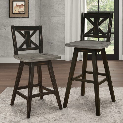 Homelegance Amsonia Decor Swivel Bar Counter Height Chair Stool
