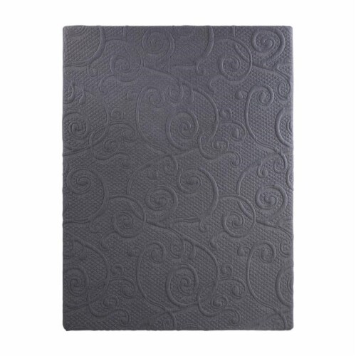 Lexicon Homelegance Bedding 8  Fabric Queen Gel Memory Hybrid Mattress in Gray Perspective: left