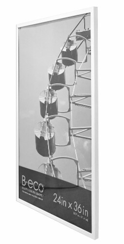 Elsa Modern Flat Poster Frame - White Perspective: left