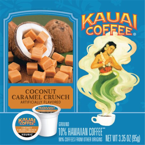 Kauai® Coconut Caramel Crunch K-Cup® Coffee Pods Perspective: left