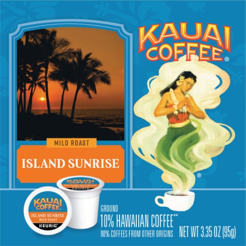 Kauai Island Sunrise Mild Roast K-Cup Coffee Pods Perspective: left