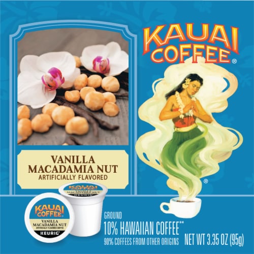 Kauai Coffee® Vanilla Macadamia Nut K-Cup® Coffee Pods Perspective: left