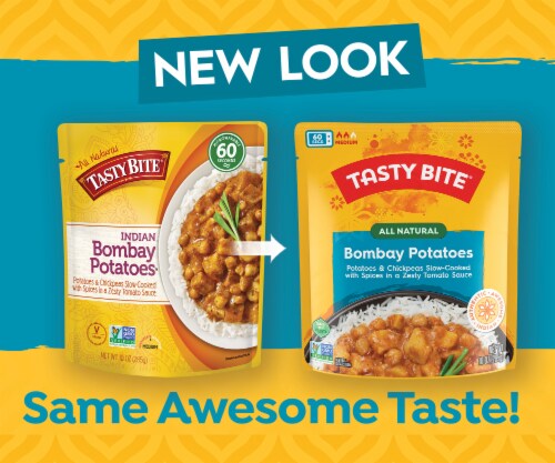 Tasty Bite Bombay Potatoes 10oz Spiced potato curry Perspective: left