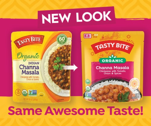 Tasty Bite Organic Channa Masala 10oz Spiced chickpea curry Perspective: left