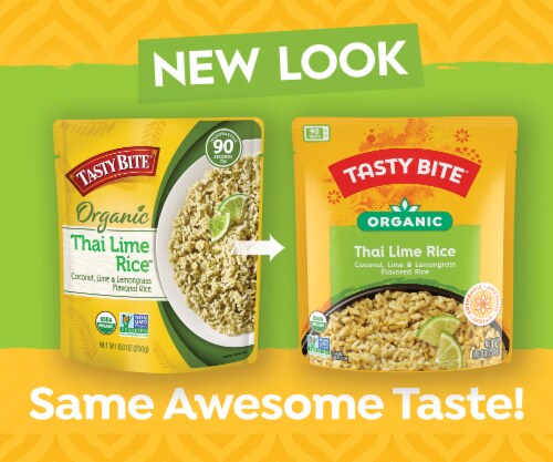 Tasty Bite Organic Thai Lime Rice 8.8oz Fragrant lime rice Perspective: left
