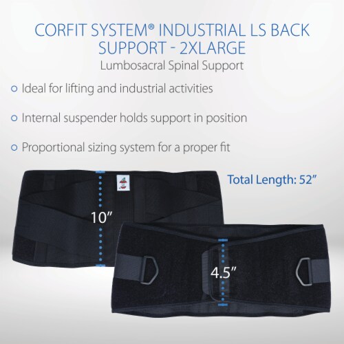 CorFit System Industrial Lumbosacral Spinal Back Support, X-Large, 40