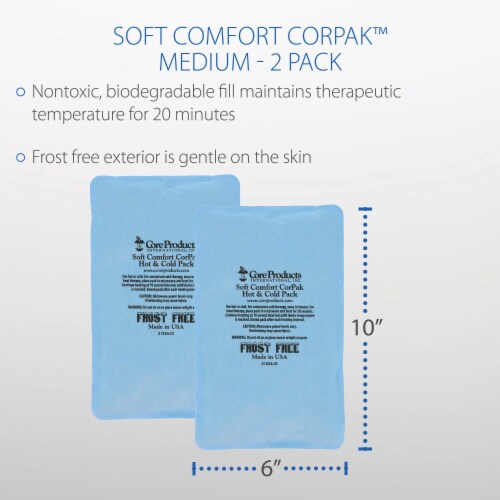 Core Products Soft Comfort CorPak Hot and Cold Therapy - 6 X 10 (2 Pack) Perspective: left