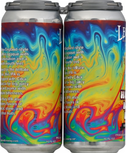 Legend Brewing Co. Hazy Days IPA Perspective: left